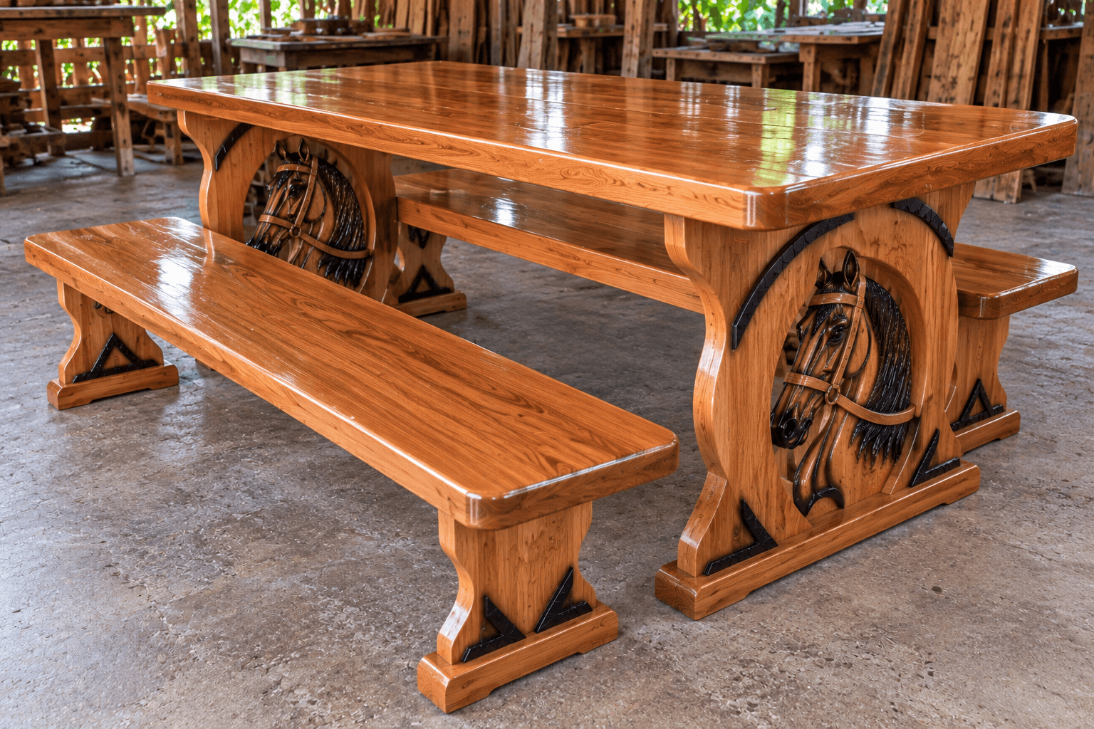 Conjunto Mesa com Banco 2,00m